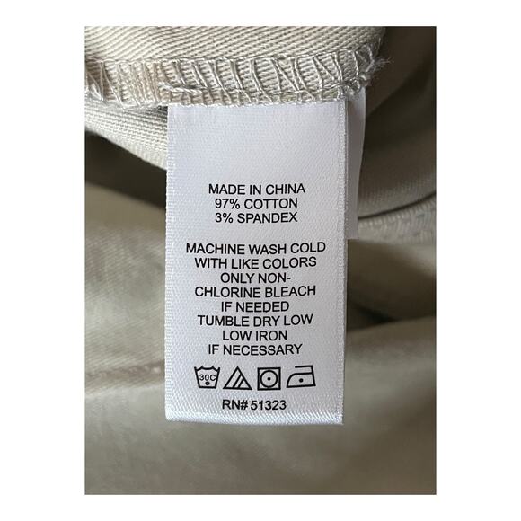 Parker Pants Natural high waist ankle tie tan size 14 - Picture 5 of 7